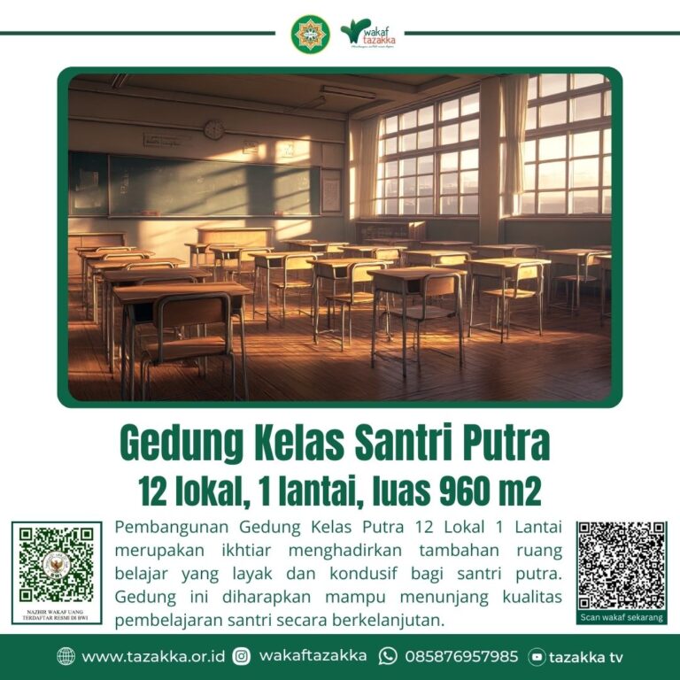 Gedung Kelas Santri Putra 12 lokal
